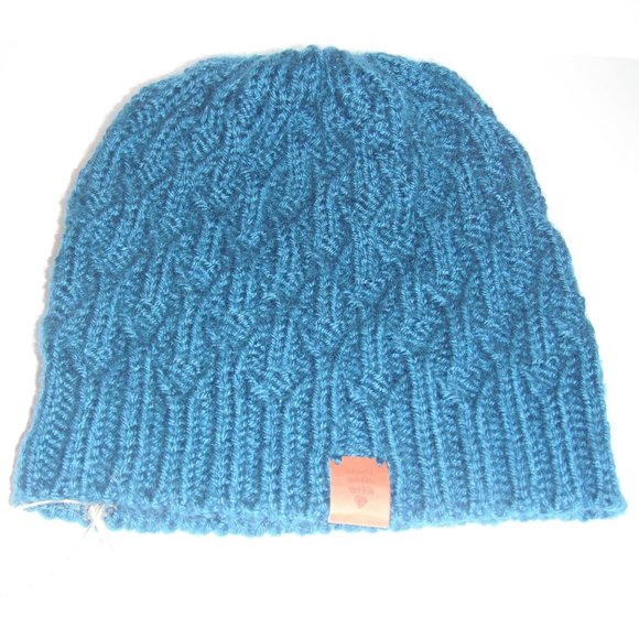 Hand Knitted Hat Toque Size - L-M Acrylic Botany Teal - 006 Hand knit by me - Picture 10 of 11